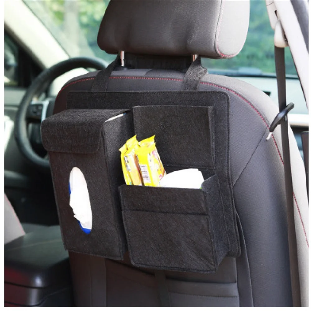 

Felt Car Seat Back Hanging Bag Multifunctional Storage Storage Bag Organizer Bag Tissue Box