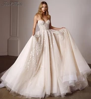 elegant off the shoulder a line wedding dresses 2022 strapless bridal gowns sweetheart sleeveless with tulle vestido de novia