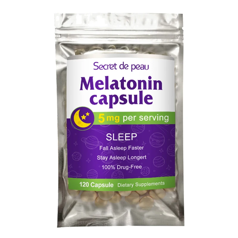 

SDP 120P 5 Mg Melatonin Capsules Solve Insomnia Help Sleep Adult Night Sleep Supplement Melatonin Capsule-Tablet For sleep