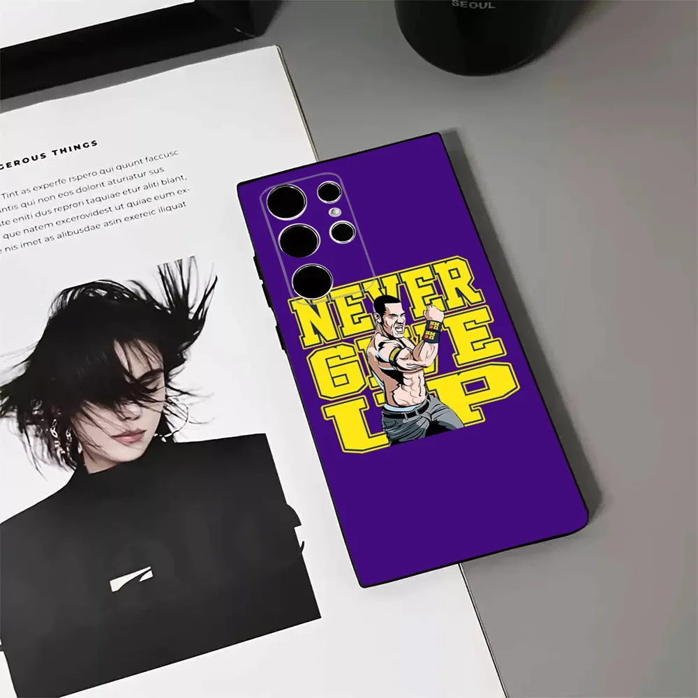 Чехол для телефона J-John C-Cenas actor Samsung S24 23 22 30 21 10 9 Ultra Plus Lite FE 5G черный мягкий чехол