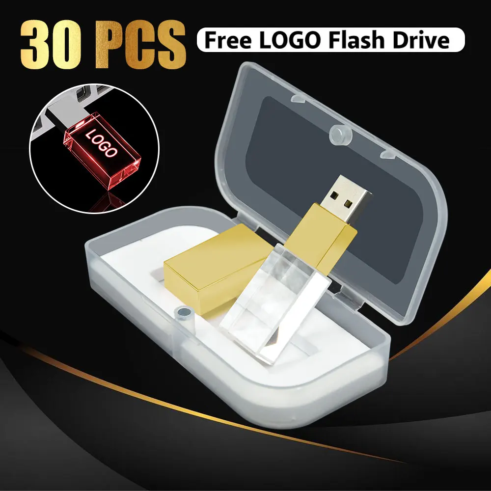USB флеш-накопитель с кристаллами 128 ГБ 64 32 16 30 шт./партия