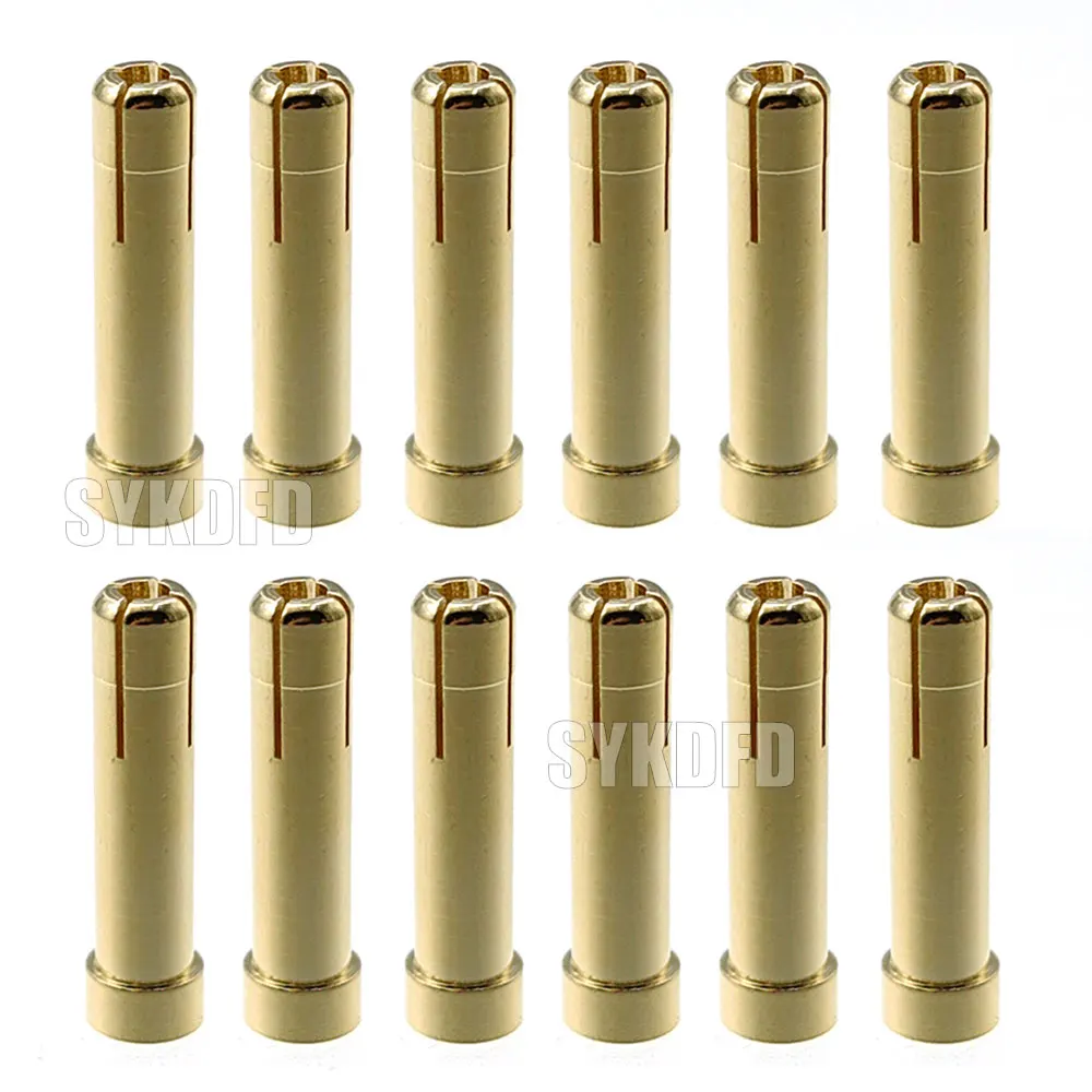 

1/3/5 шт. 4 мм штекер до 5 мм штекер медный позолоченный штекер типа «банан», подходит для модели автомобильного аккумулятора