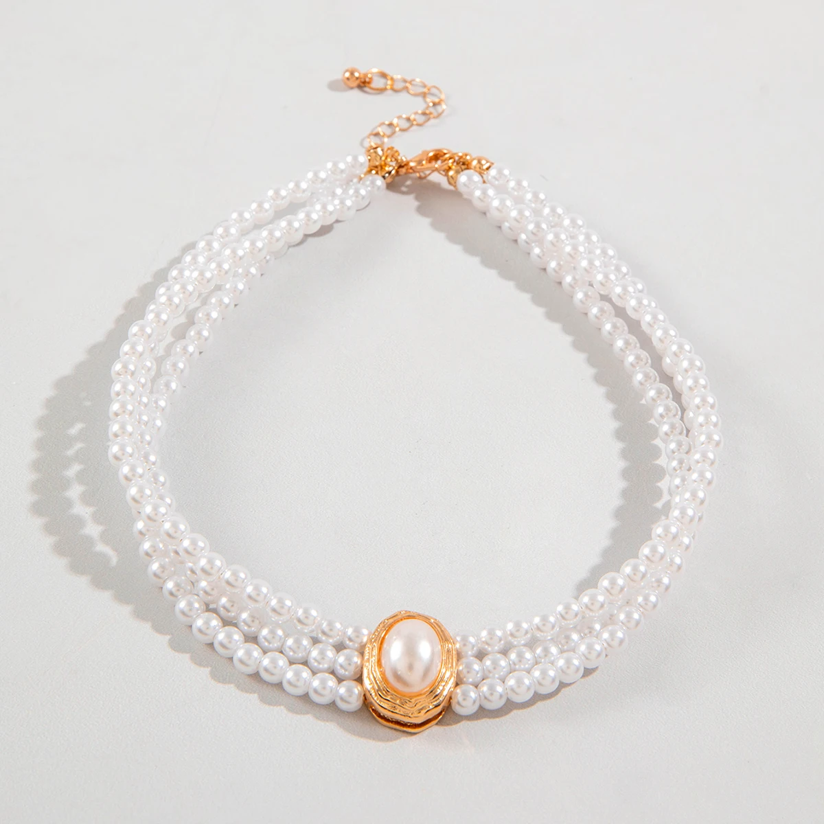 Tocona 2024 новое простое ожерелье из бисера с искусственным жемчугом многослойное