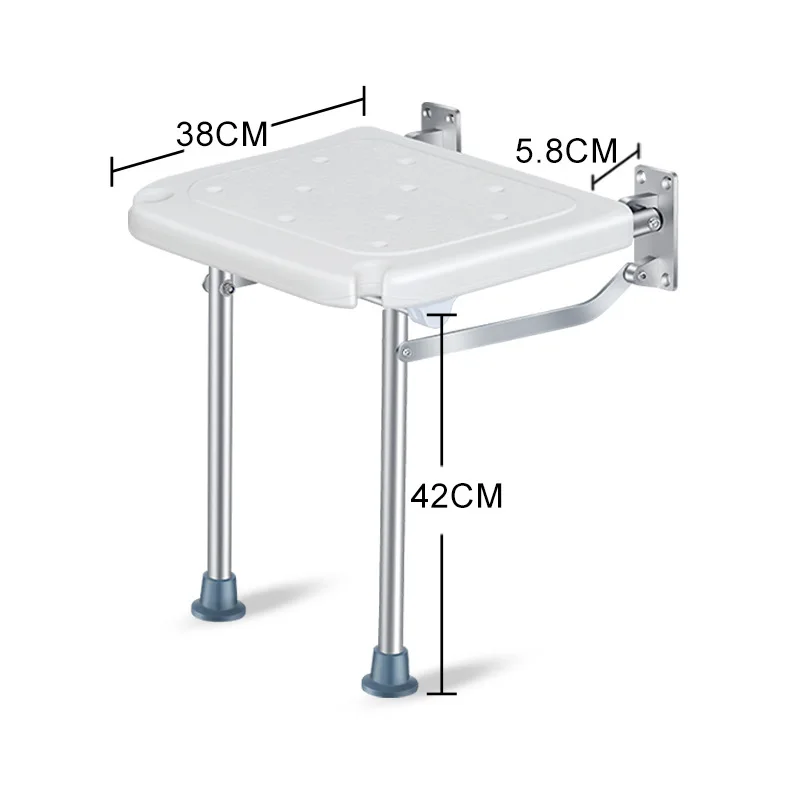 

Barrier-Free Bathroom for the Elderly Folding Stool Bath Stool Wall-Mounted Shower Seat Bathroom Wall Chair for the Disabled