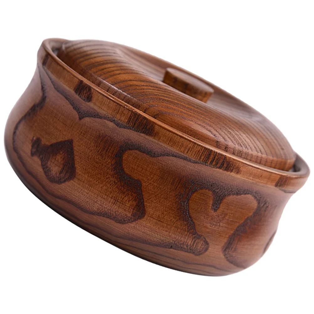 

Wooden Soup Bowl Dessert Bowl Japanese Noodle Bowl Cooking Bowls Hand Decor Bowl Snack Storage Container