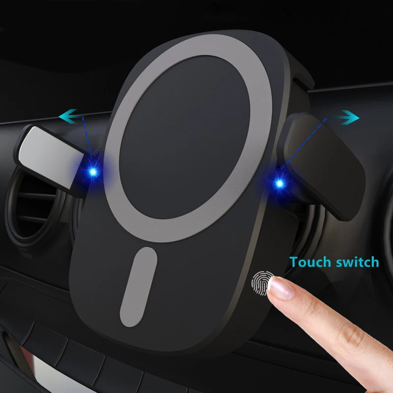 

15W Car Wireless Charger For iPhone 13 12 Pro 11 XS XR X Samsung S20 S10 Magnetic USB Infrared Sensor Phone Holder Mount Charger