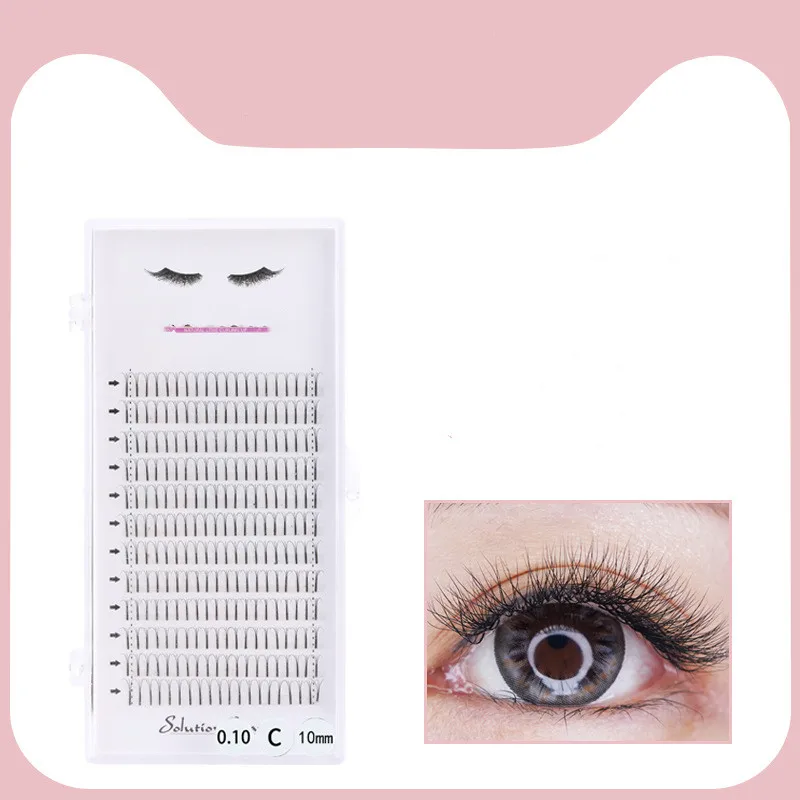 

0.07mm 4D Faux Mink Black Soft Natural Grafting Eyelash C Curl Eyelashes Extension Fake Lashes For Individual Make Up
