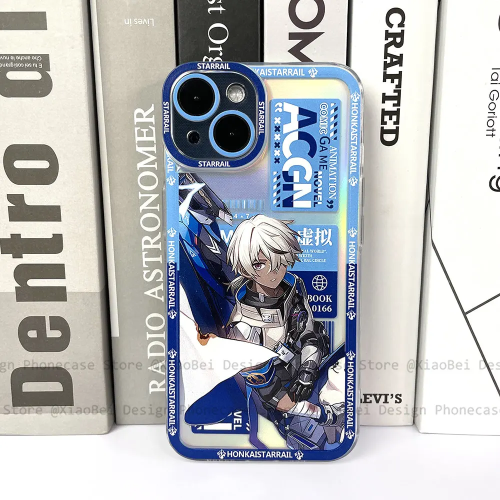 

Honkai Star Rail ARLAN Angle Eyes Phone Case for Iphone 14 13 12 11 Pro Max Mini Xs Xr X 7 8 Plus Se 2022 Laser Clear Cover
