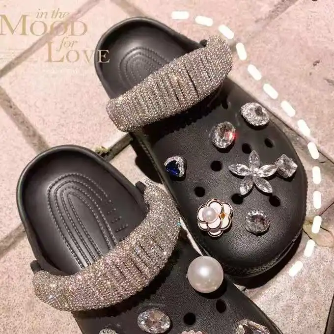 

Croc Charms Elegant Luxury Rhinestone Gem Accessories Bundle Lovely Three-dimensional Decoration Croc Charms Designer