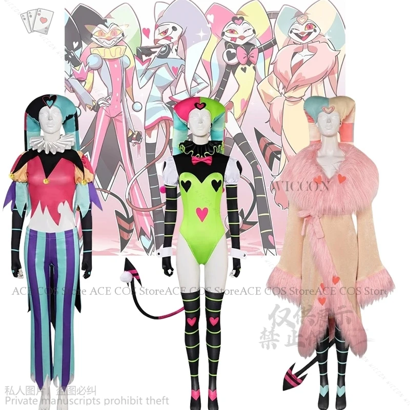 Fizzarolli Косплей фантазия шляпа наряд мультфильм Helluva босс Маскировка костюм