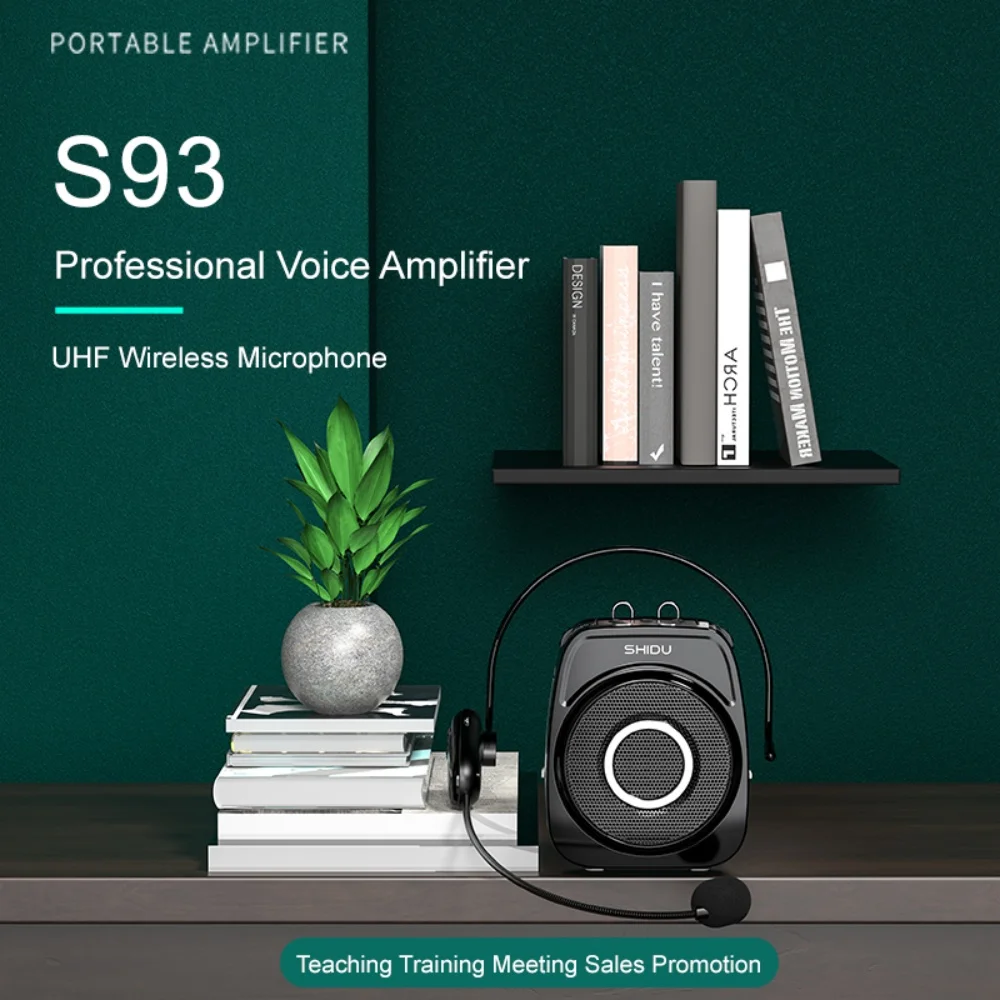 SHIDU S93 20 Вт портативный беспроводной усилитель голоса для учителя с UHF микрофоном