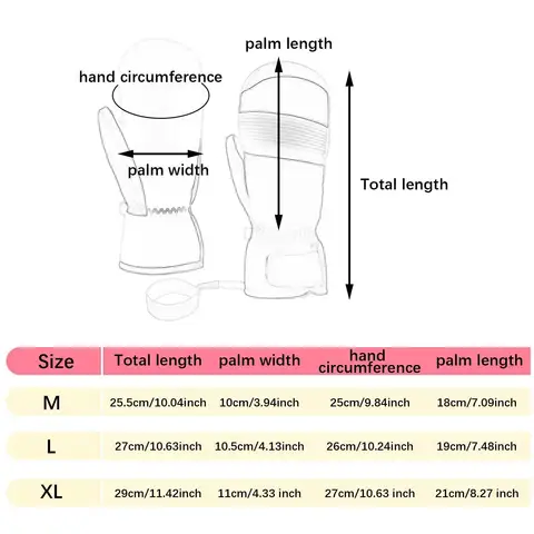 Лыжные перчатки из полиэстера