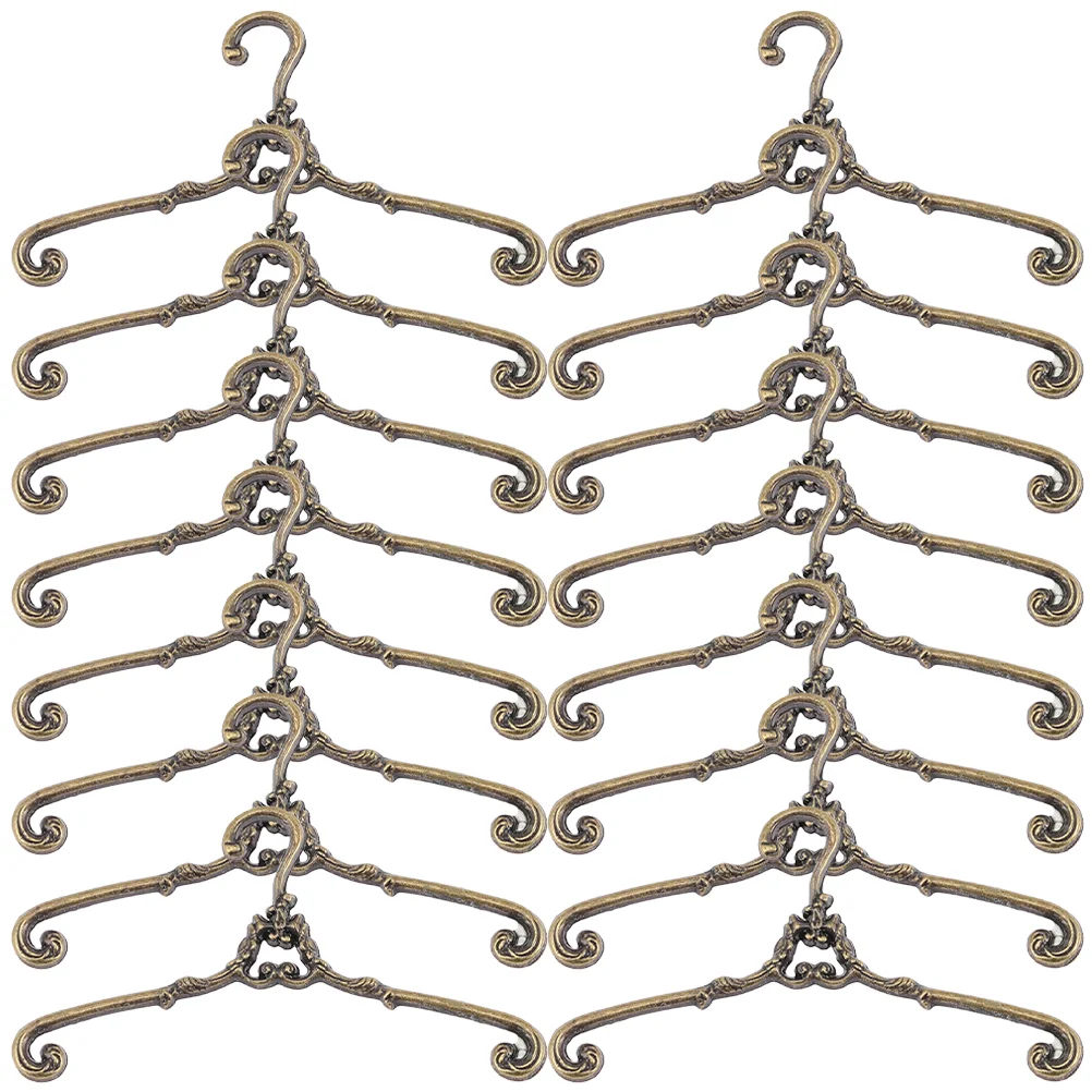 

24 Pcs Toy Mini Hanger Baby Toys Miniature Wire Clothes Stand Metal Storage