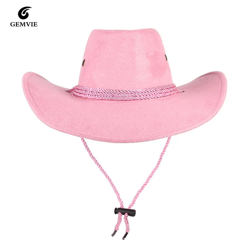 

11 Color Fashion Women Sun Shade Cowboy Hat Rope Rider Summer Casual Hats Traveling Outdoor Cap Wide Brim Hat Unisex