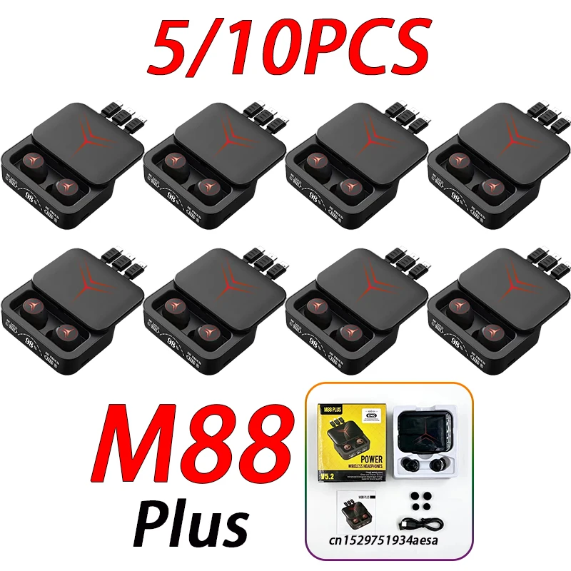 

Беспроводные наушники M88 Plus, TWS, Bluetooth, 5/10 шт.