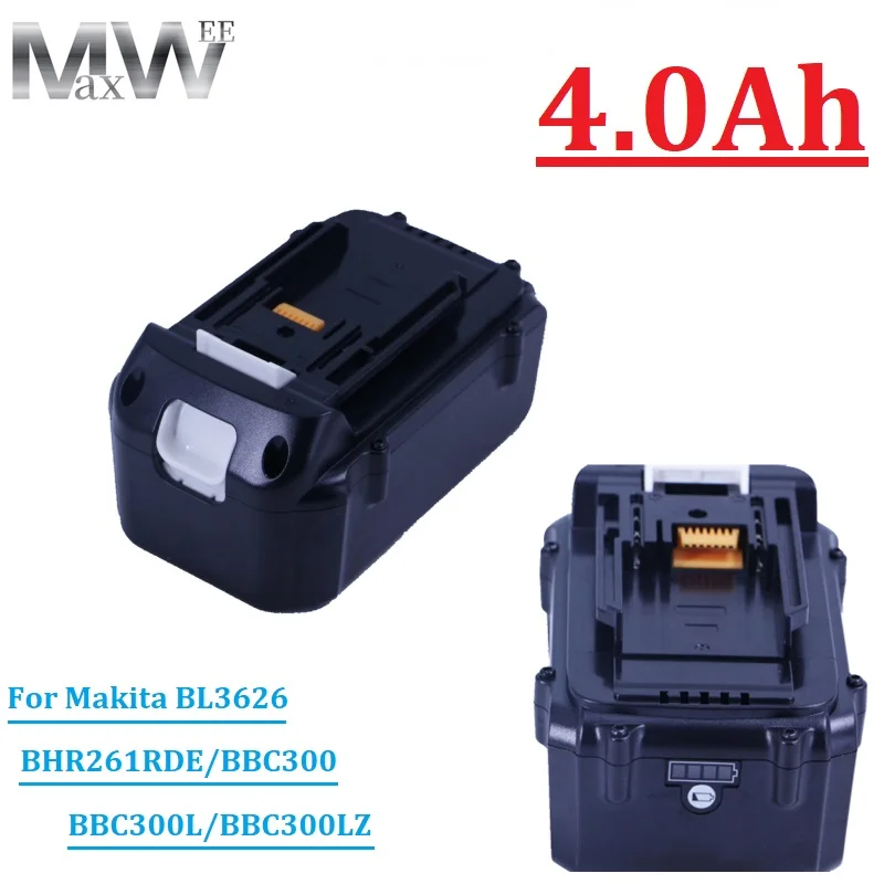 

4000mAh Batteries For Makita 36V LED BL3626 194874-0 BL3622A 194873-2 BL3622 BHR261 BHR261RDE MUB360DZ MUH550DZ BBC300 BBC300L