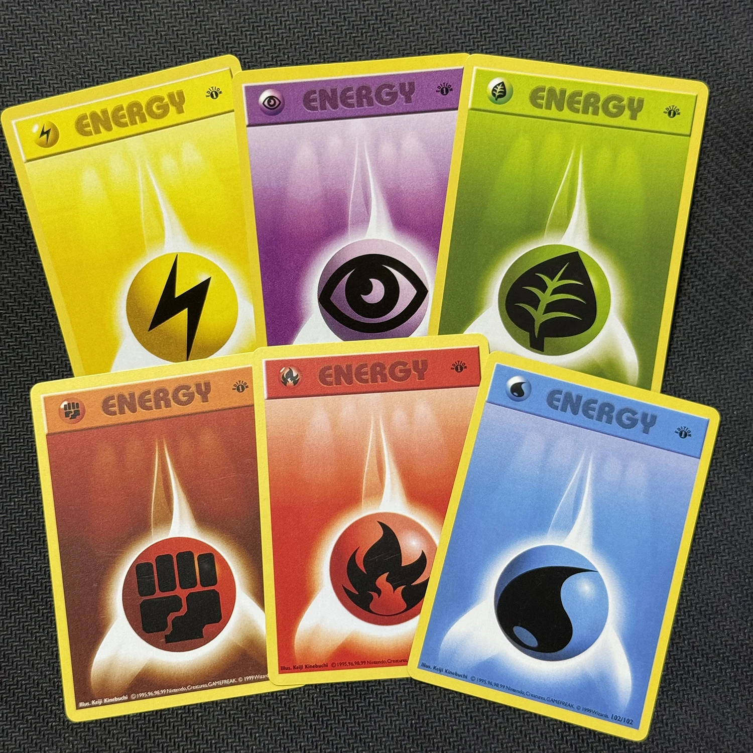 Фото Коллекционные карты PTCG: Энергетические карты (Двойная бесцветная энергия, Тьма, Вода, Психическая, Радужная, Металлическая) — Боевые карты, игрушки, подарки №3