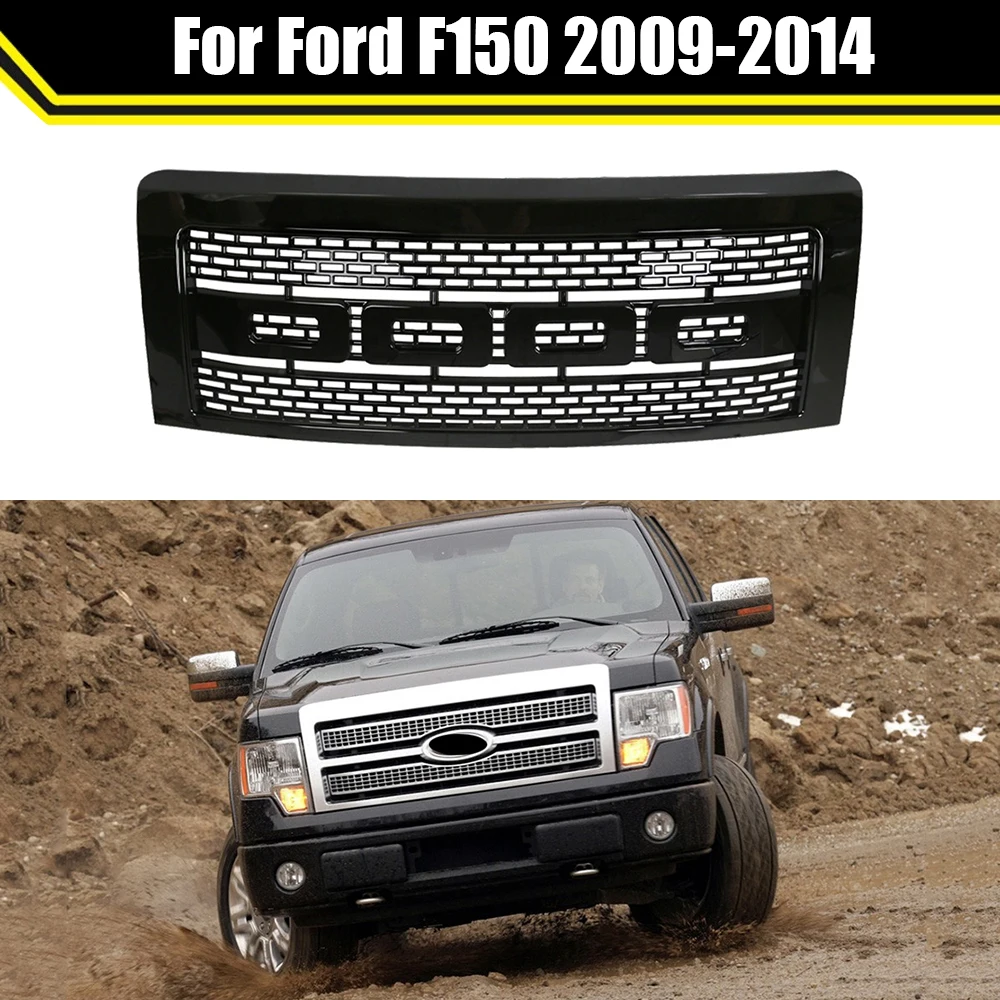 Front Raptor Hood Grille For Ford F150 2009-2014 Car Mesh Cover Racing Grill Upgrade Bumper Grills Modified Pickup Parts