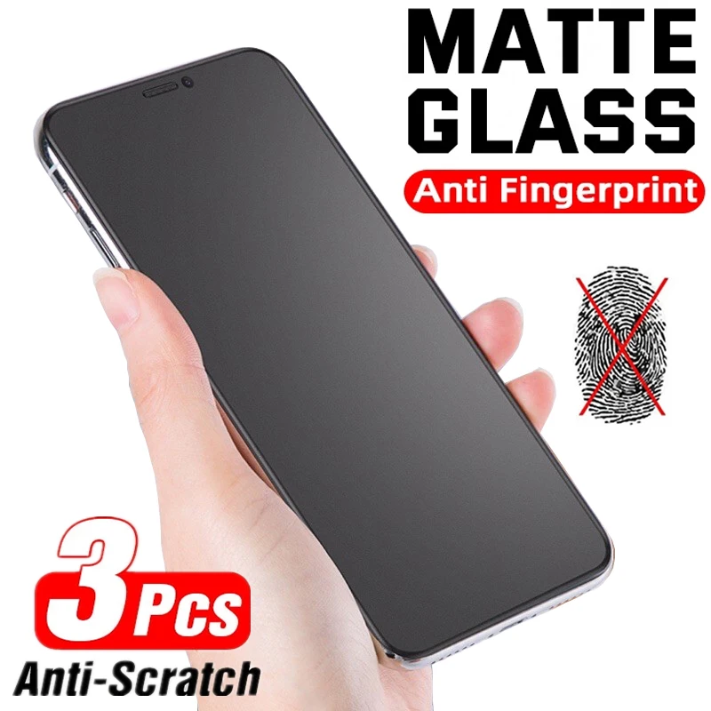 

1-3Pcs AG Matte Tempered Glass for IPhone 12 13 Pro Max Mini Frosted Screen Protectors for IPhone 11 Pro XS MAX XR X 7 8 Plus SE