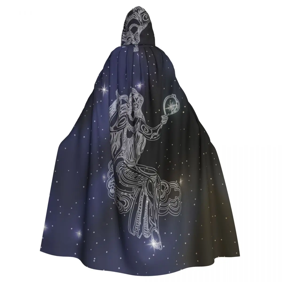 

Long Cape Cloak Virgo Sign Of The Zodiac Hooded Cloak Coat Autumn Hoodies