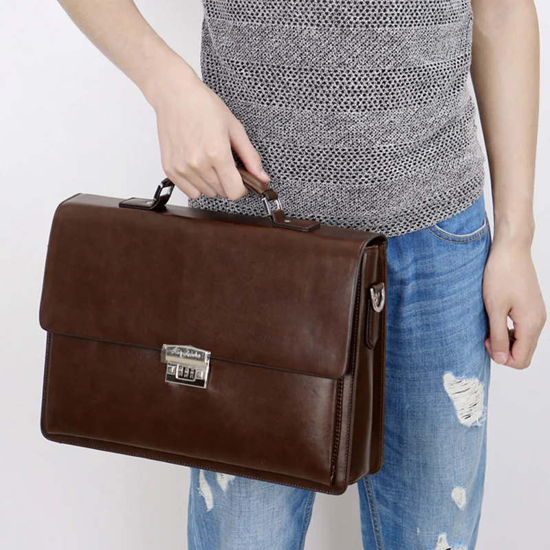Leather Bag for Men Luxury Brand Women's Bags Executive Briefcase Man Suitcase Laptop Men's Handbag Business Tote sacoches