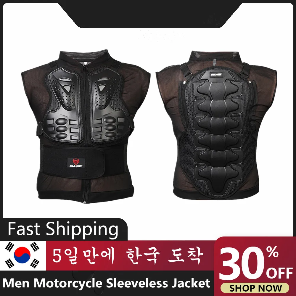 Men Motorcycle Body Armors Motocross Knight Riding Sleeveless Jacket Protector Off-road Armor Back Guard Chest Protection Vest