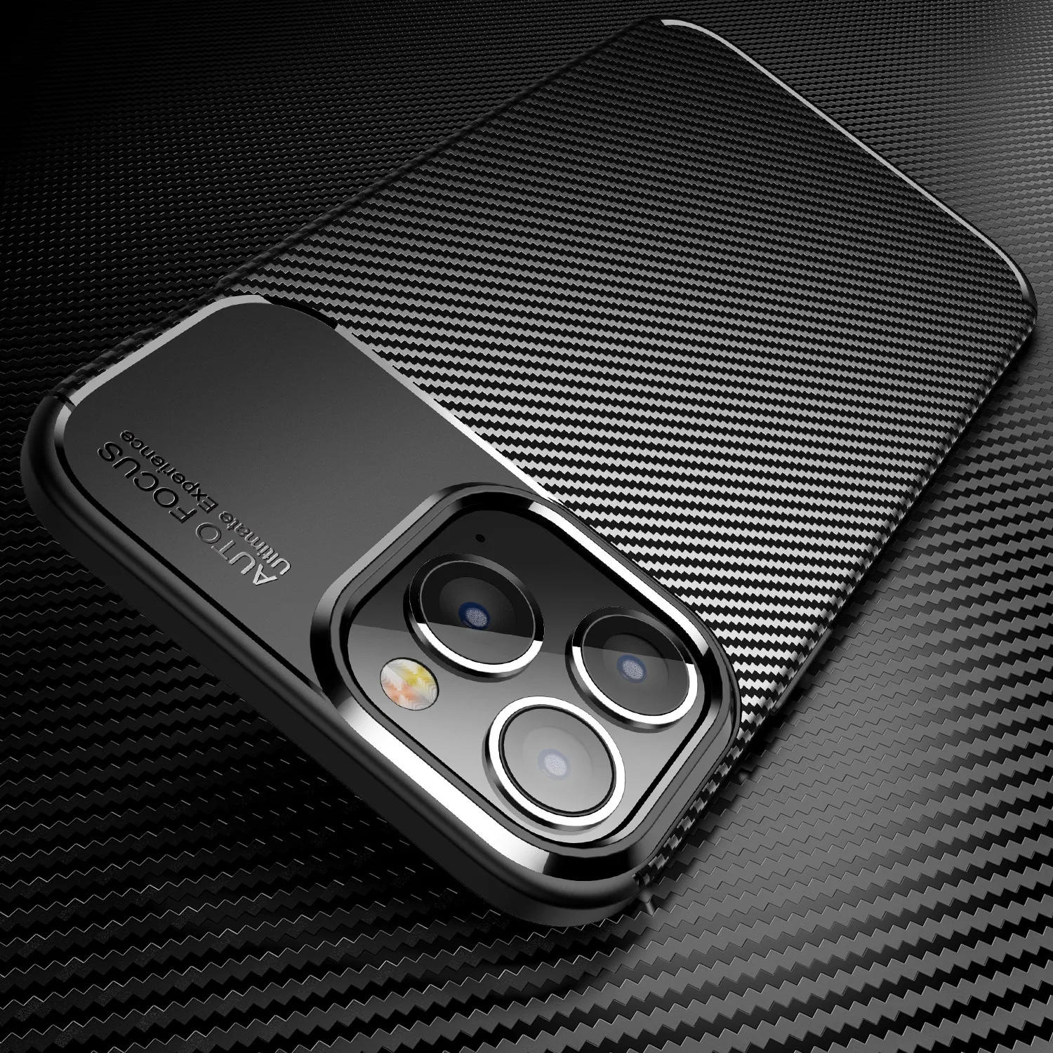 

Carbon Fiber Texture Case For Apple iPhone 11 12 13 14 Pro Max 14 Plus Shockproof Soft TPU Case