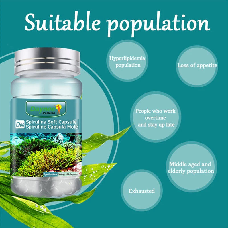 

2 Bottle Spirulina Soft Capsule helps to improve immunity replenish and balance nutrition every day