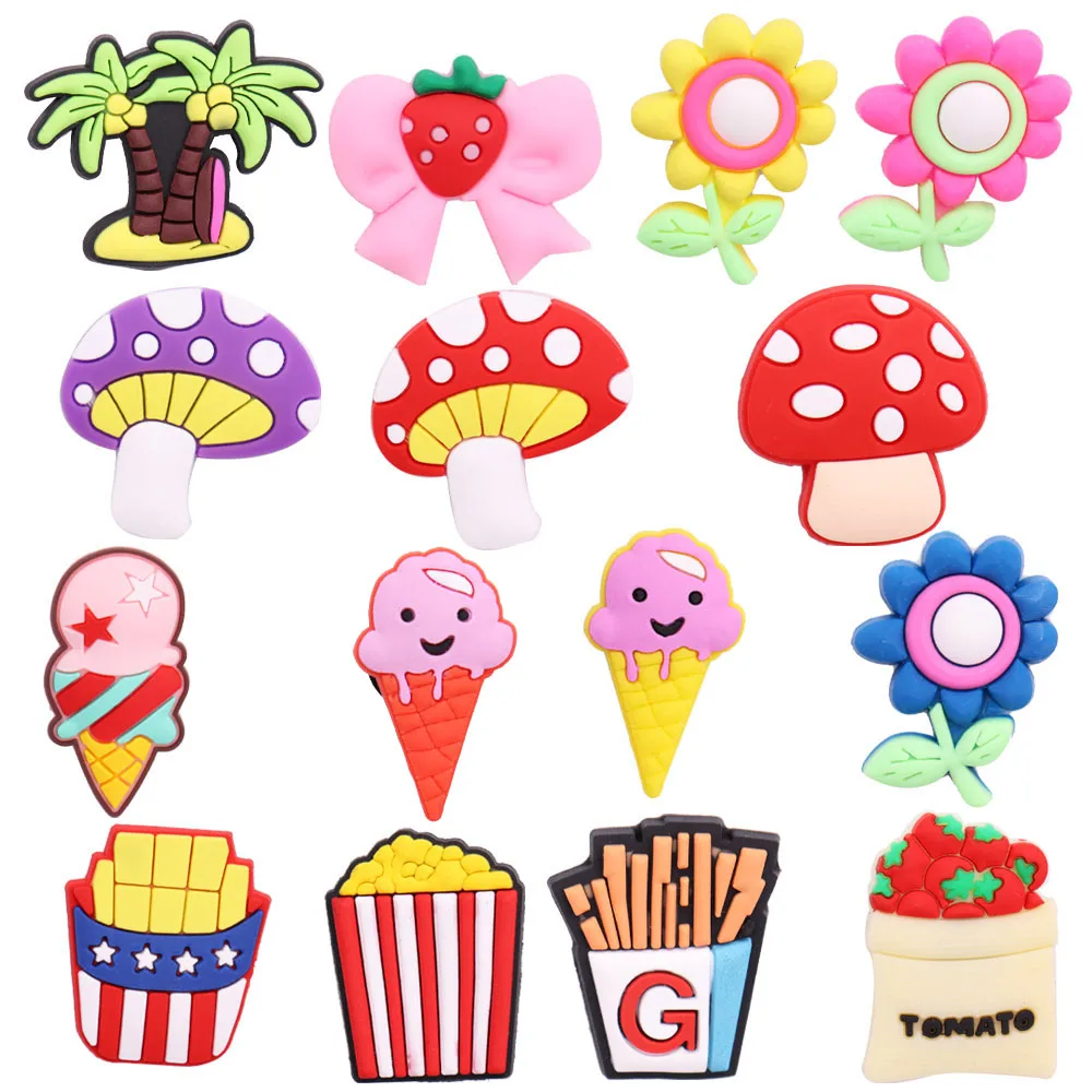 1 шт. подвески для обуви из ПВХ клубника попкорн томат картофель мороженое