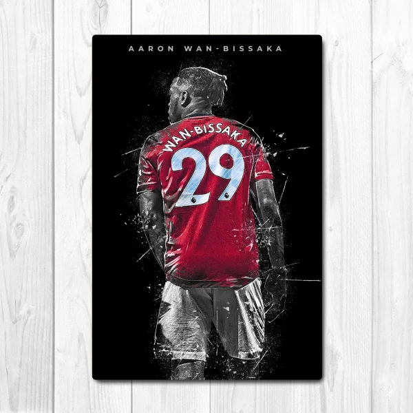 Новый Аарон Ван бисака Футбол игрок Искусство стены декор жестяной знак винтаж