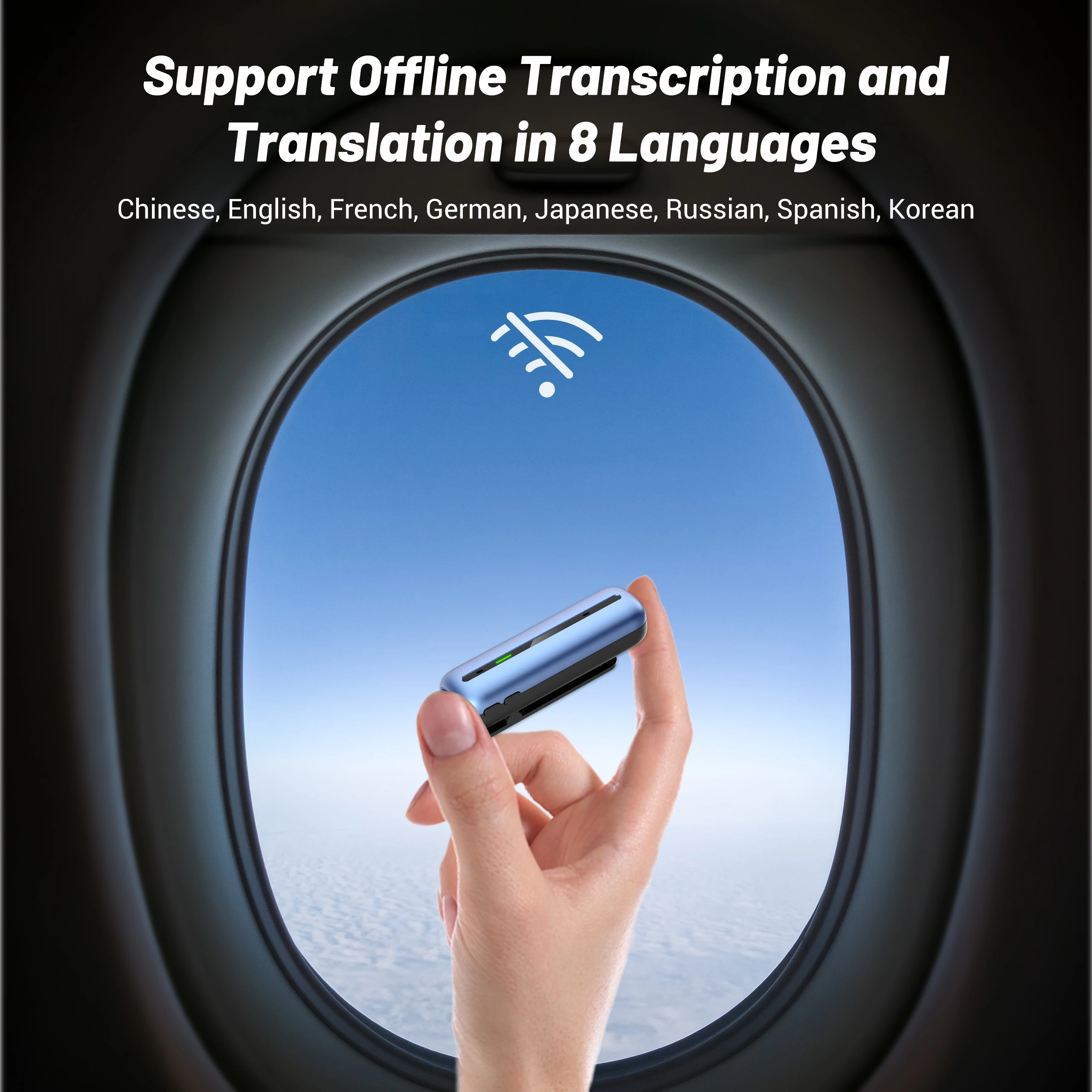 Портативный ИИ-переводчик Wooask S01 цифровой перевод звукозаписывающее устройство