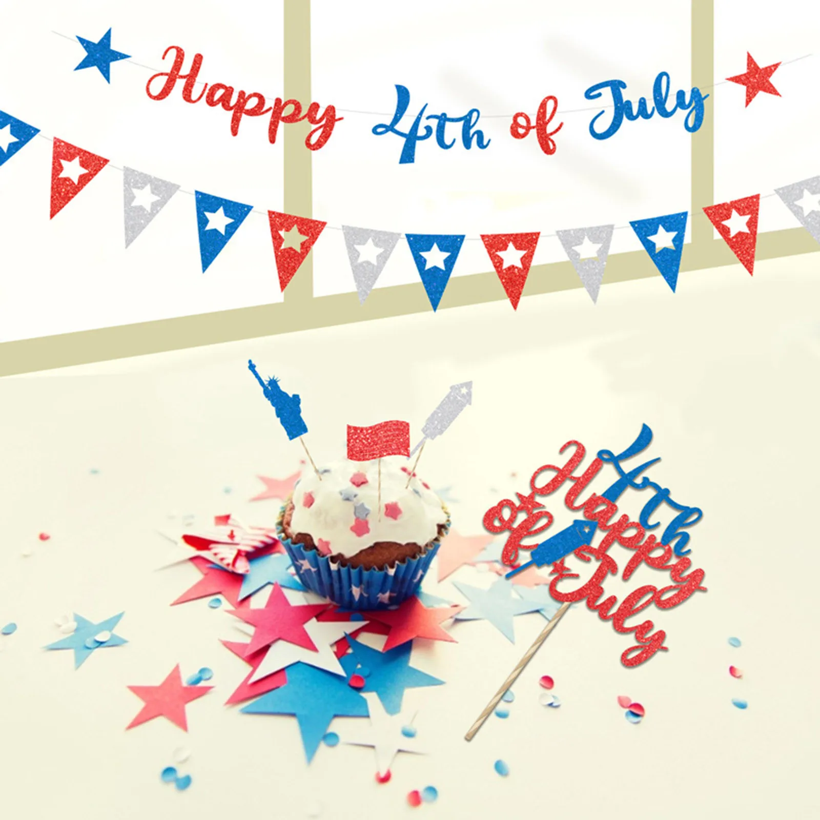 

Independence Day Lattes National Day Decorations Party Pennant Decorations Mens Birthday Decorations 28