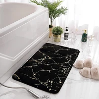 inyahome marble bathroom rugs nonslip black gold bathroom mats ultra soft washable bath mats for bathroom floor mats carpet