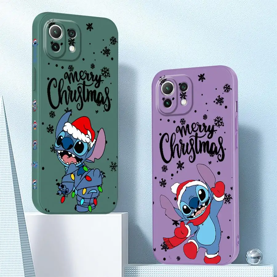 Christmas Disneys Stitchs phone Case for Mi 11 Lite 5G 11T Pro Poco X3 NFC X4Pro5G X4 GT X5 M3