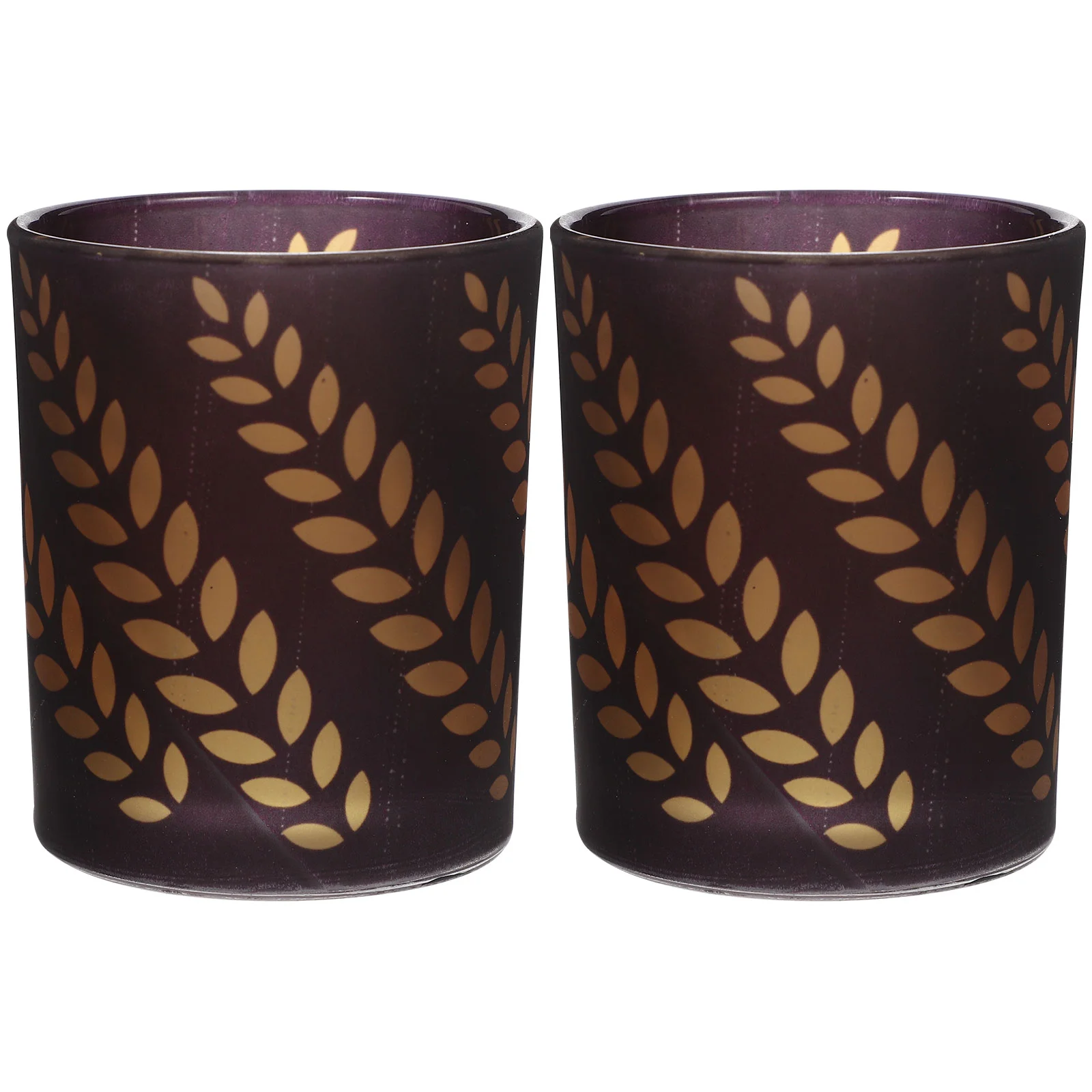 

2pcs Glass Holder Romantic Cup Christmas Diy Candlestick For Diy