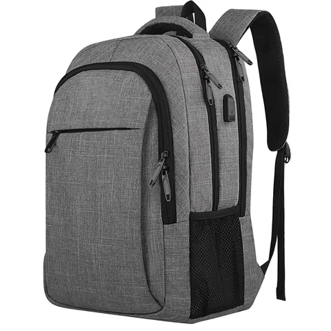 Дорожный рюкзак для ноутбука с ремнем и USB-портом для зарядки, водонепроницаемый большой рюкзак, подходит для ноутбука 15,6/17,3 дюймов, деловой рюкзак
