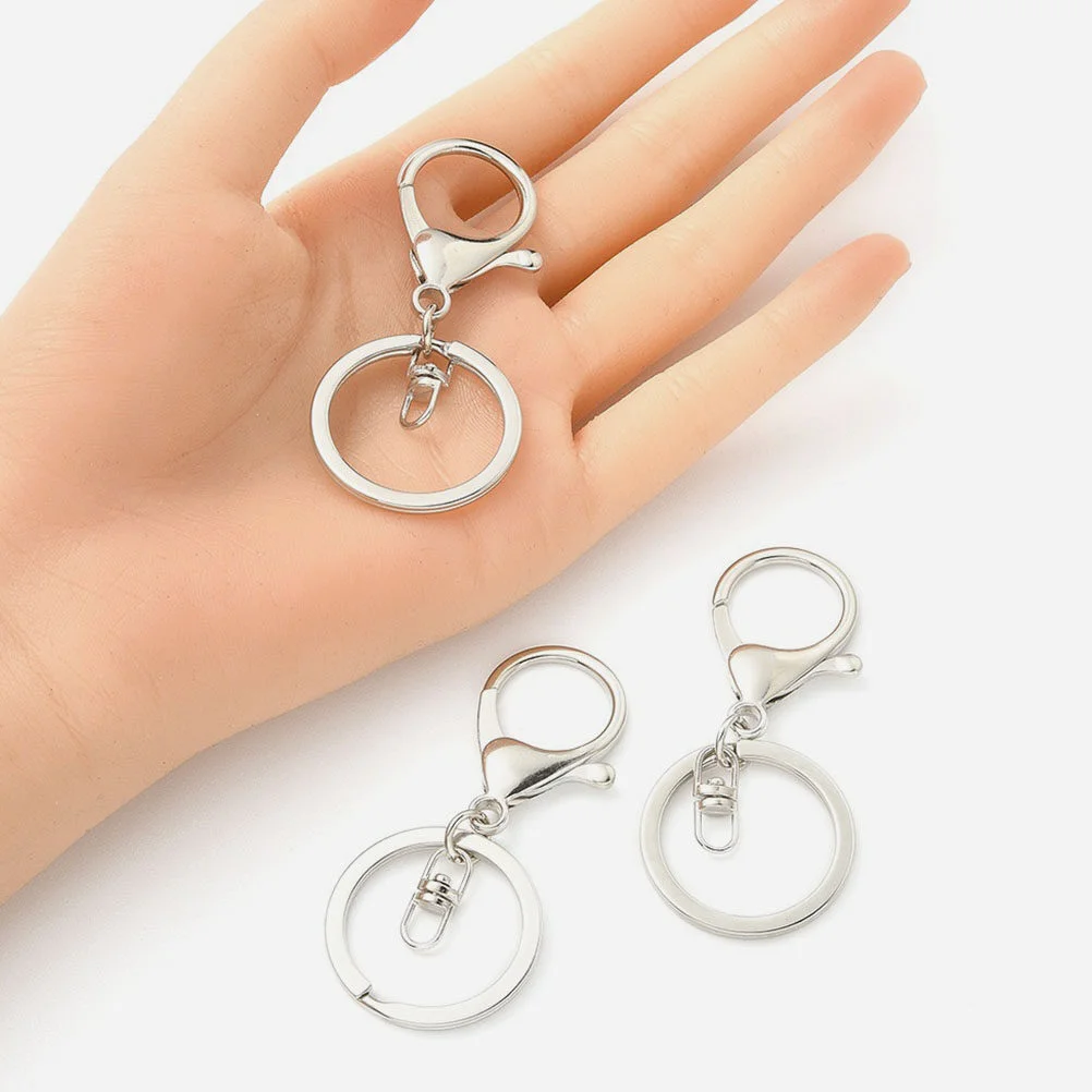 10 Pcs Key Chain Keyrings Bulk Automotive Accessories Lobster DIY Clasps Metal Keychain Hooks Car Clip Crafts