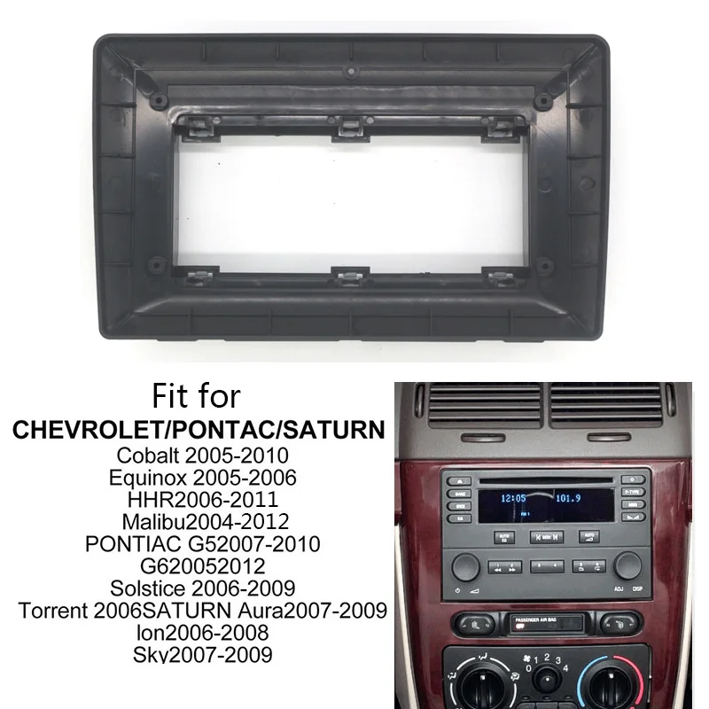 Car Radio Fascia For Chevrolet / Pontiac / Saturn 10.1 inch 2 Din Stereo DVD Refit Install Face Panel Dash Mount Frame Kit