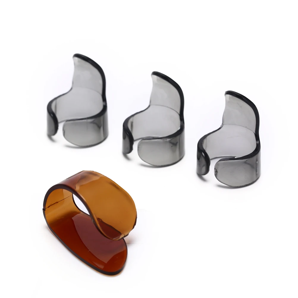 

4PCS Celluloid Finger Thumb Guitar Picks Mediator Celluloid Thumbpick Fingerpicks Shell Plectrum Guitar Accessories
