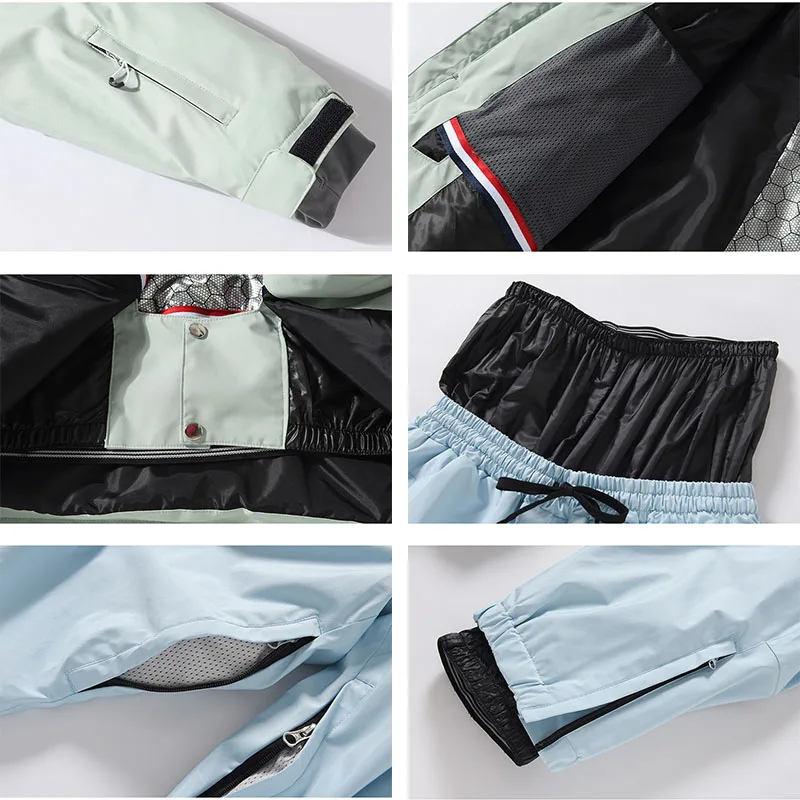 New Women Ski Suit Winter Outdoor Warm Windproof Waterproof Skiing Jacket And Pants Female Snowboarding Suits Equipment