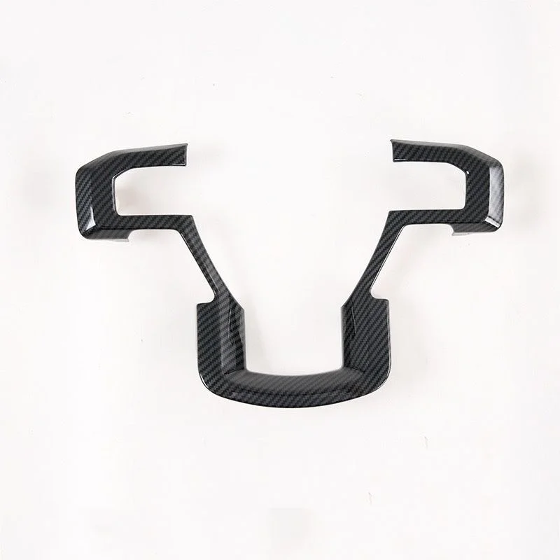 

For Ford F-150 Carbon Fiber Pattern ABS Decoration Steering Wheel Trim Control Button Frame Cover Sticker Car Accessories