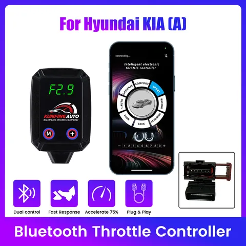 Для Hyundai KIA A автомобильный электронный контроллер дроссельной заслонки гоночный ускоритель мощный усилитель Bluetooth приложение тюнинговые детали аксессуар