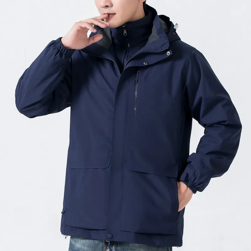 

Мужская зимняя уличная куртка для кемпинга и пешего туризма, Флисовая теплая куртка с капюшоном для лыж, сноуборда, кемпинга, походов, верхн...