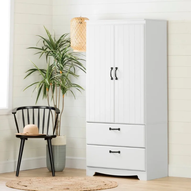 

Шкаф-гардероб с южным берегом Farnel, белая мебель для спальни
