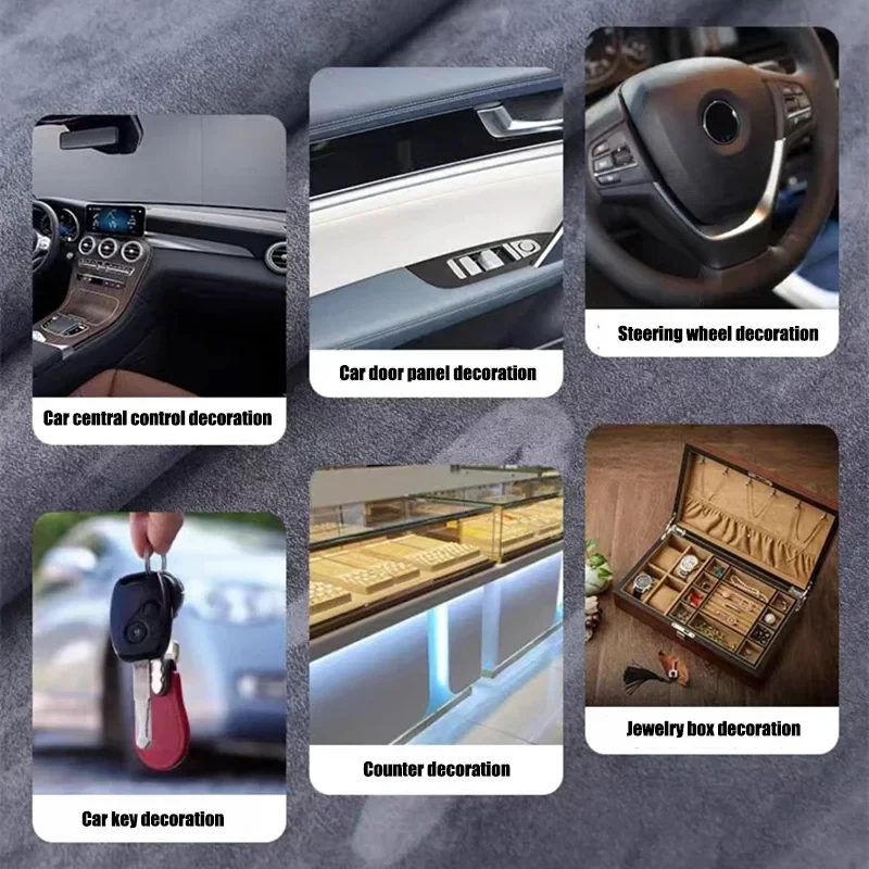 Самоклеящаяся замшевая ткань 50x140 см для шкатулок ювелирных изделий диванов