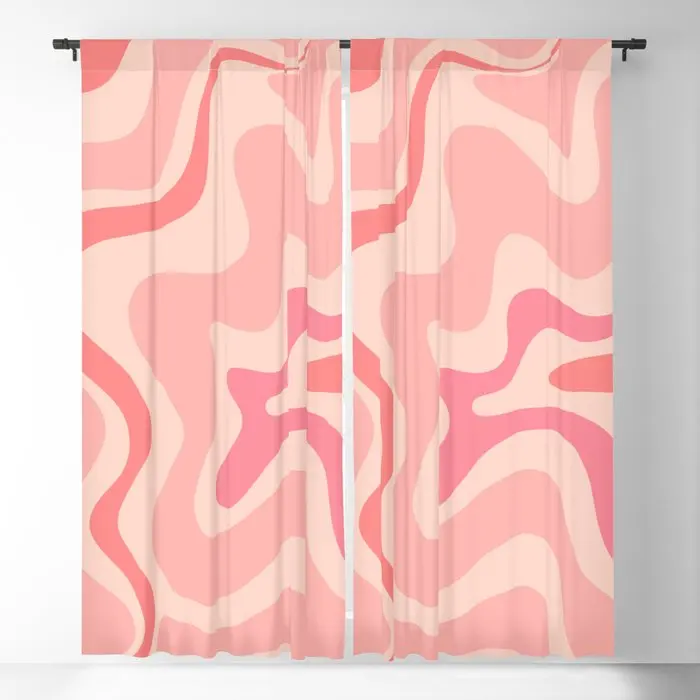 

Затемняющие шторы с абстрактным рисунком, мягкие розовые занавески с 3D-принтом, для спальни, гостиной, декоративные оконные принадлежности
