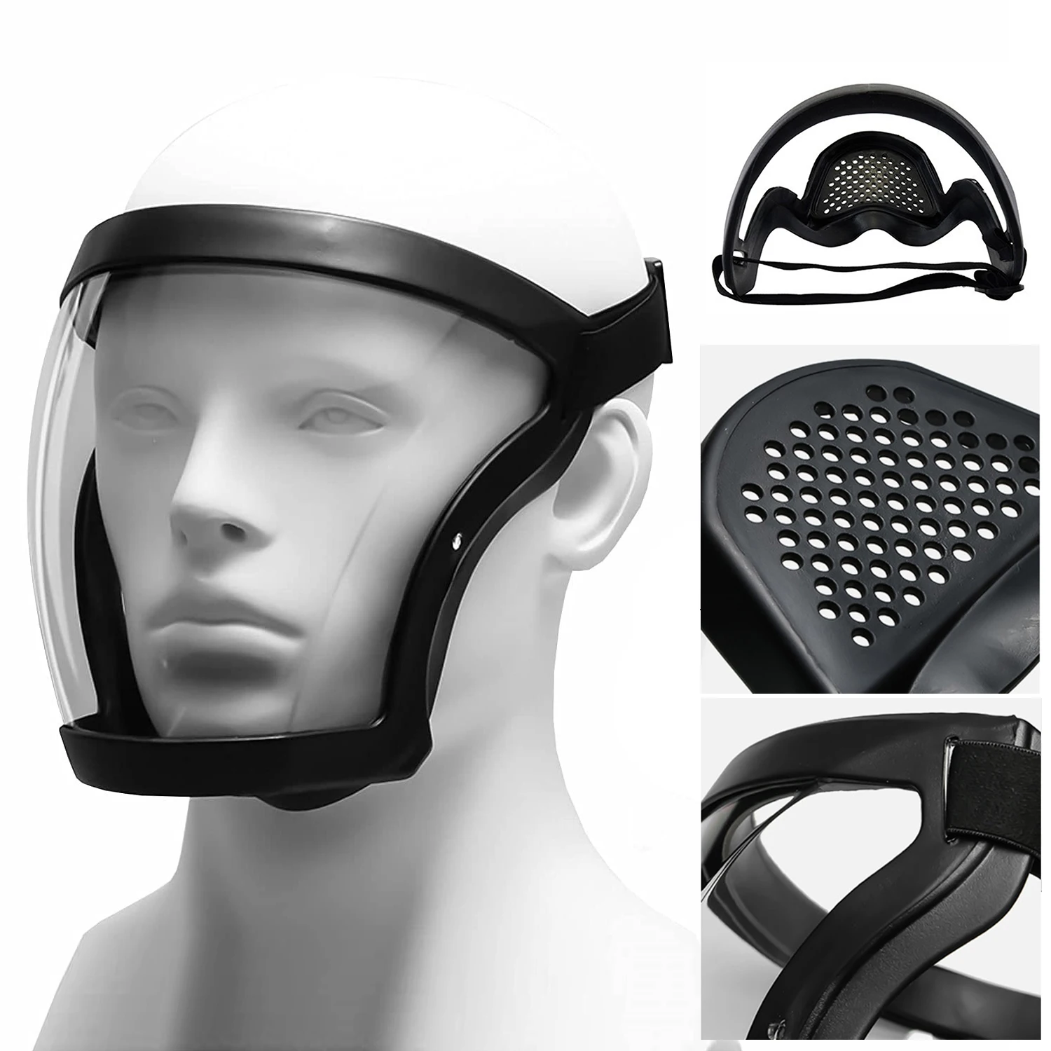 

Mask Safety Glasses Transparent Full Face Shield Splash-proof WindProof Anti-fog Mask Safety Glasses Protection Eye Face Mask