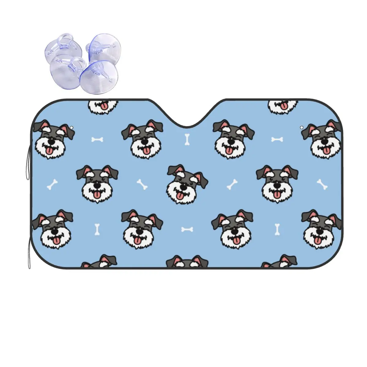 

Cute Schnauzer Dog Windshield Sunshade Gift for Animal Dog Lover Fold-up Car Front Window Visor 70x130cm Sunshade Visor