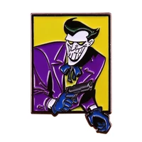 bat joker villain treasure gift pin wrap lapel fashionable creative cartoon brooch lovely enamel badge clothing accessories