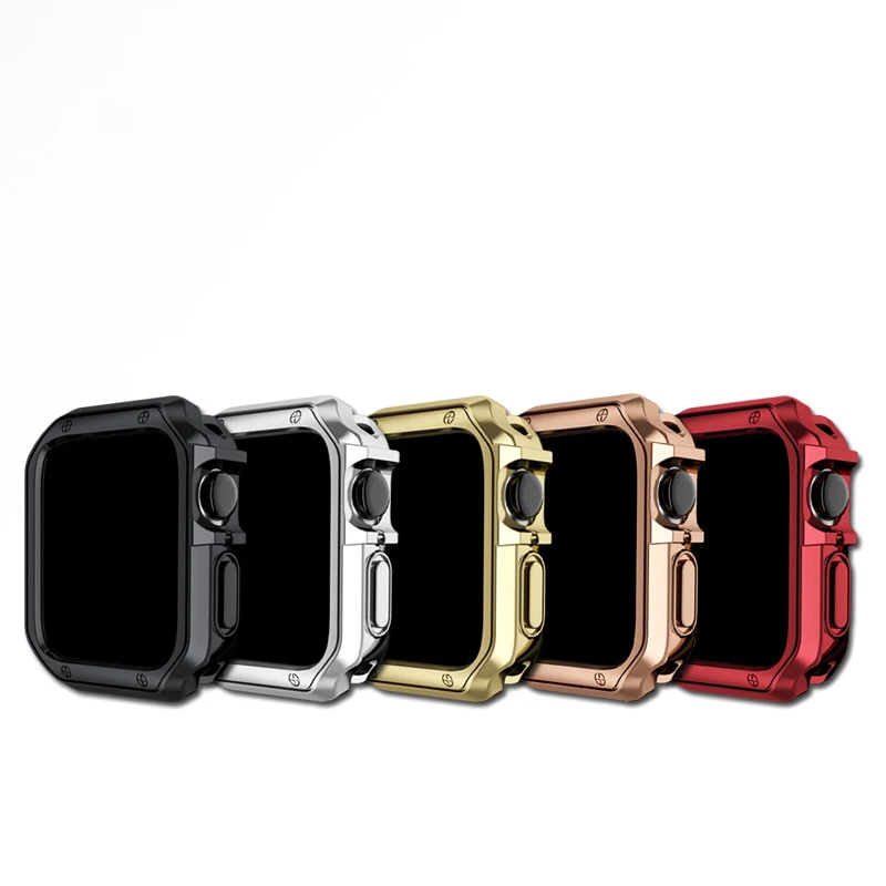 Watch Case for Apple Watch SE 38mm 42mm Shell Plating PC Protective Case For applewatch Series 7 6 se 5 4 3 iWatch 40mm 44mm